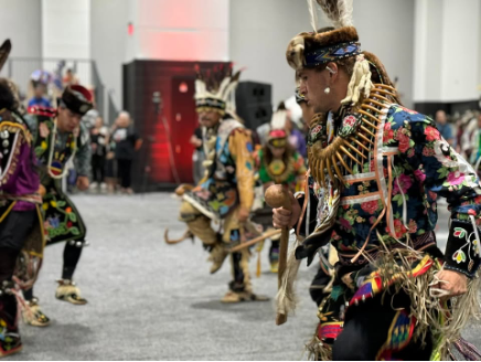 Example two of Hunting Moon Pow Wow dancer using the rule of thirds