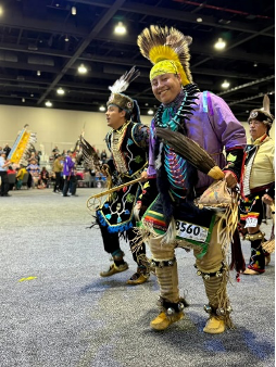 Example one of Hunting Moon Pow Wow dancer using the rule of thirds